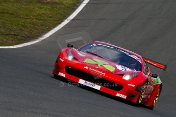 World © Octane Photographic Ltd./Chris Enion. Avon Tyres British GT Championship - Saturday 30th March 2013 Oulton Park – Practice 2. Ferrari 458 Italia – Rosso Verde – Hector Lester, Allan Simonsen. Digital Ref : 0605ce1d5583