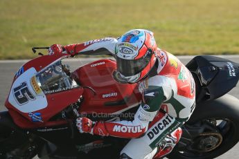 World © Octane Photographic Ltd. MCE Insurance British Superbike Championship (BSB) Test day – Donington Park, 14th March 2013. Mateo Baiocco – Rapido Sport Racing Ducati. Digital Ref : 0588lw1d4198