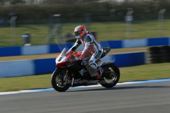 World © Octane Photographic Ltd. MCE Insurance British Superbike Championship (BSB) Test day – Donington Park, 14th March 2013. Mateo Baiocco – Rapido Sport Racing Ducati. Digital Ref : 0588lw1d4402