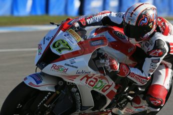 World © Octane Photographic Ltd. MCE Insurance British Superbike Championship (BSB) Test day – Donington Park, 14th March 2013. Shane Byrne – Rapid Solicitors Kawasaki. Digital Ref : 0588lw1d4735