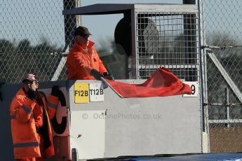 World © Octane Photographic Ltd. Motorpoint British Supersport Championship Test day – Donington Park, 14th March 2013. Red Flag. Digital Ref : 0589lw1d3886