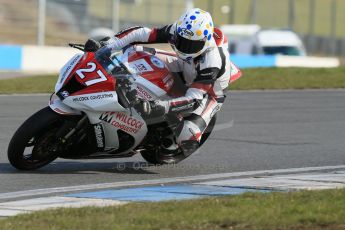 World © Octane Photographic Ltd. Pirelli National Superstock 1000 Championship Test day – Donington Park, 14th March 2013. Dan Stewart. Digital Ref : 0589lw1d4796