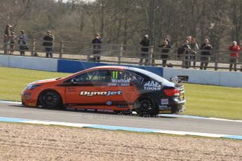 World © Octane Photographic Ltd. BTCC, Donington Park Saturday 20th April 2013. Frank Wrathall - Dynojet - Toyota Avensis. Digital Ref :