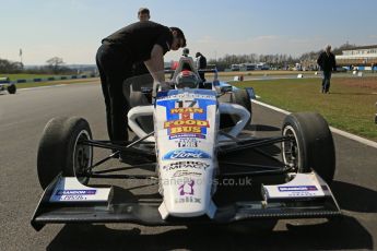 World © Octane Photographic Ltd. Formula Ford, Donington Park Saturday 20th April 2013. Enigma Motorsport – Mygale M12SJ/Scholar – George Blundell. Digital Ref :