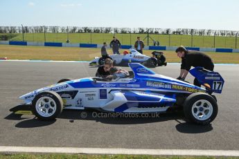 World © Octane Photographic Ltd. Formula Ford, Donington Park Saturday 20th April 2013. Enigma Motorsport – Mygale M12SJ/Scholar – George Blundell. Digital Ref :