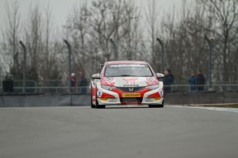 World © Octane Photographic Ltd. Thursday 21st March 2013. Dunlop MSA British Touring Car Championship (BTCC) Media Day – Donington Park. Matt Neal – Honda Yuasa Racing – Honda Civic. Digital Ref : 0603cj7d0209