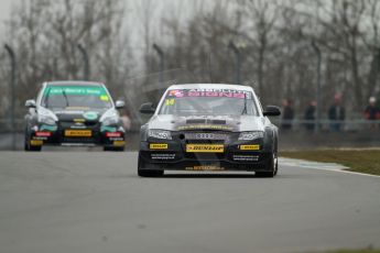 World © Octane Photographic Ltd. Thursday 21st March 2013. Dunlop MSA British Touring Car Championship (BTCC) Media Day – Donington Park. Will Bratt – Audi A4 and Liam Griffin – Adison Lee Motorbase – Ford Focus ST. Digital Ref :
