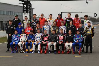 World © Octane Photographic Ltd. Thursday 21st March 2013. Dunlop MSA British Touring Car Championship  (BTCC) Media Day – Donington Park. The class of 2013 line up. Digital Ref : 0602cj7d2707