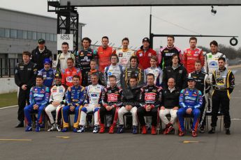 World © Octane Photographic Ltd. Thursday 21st March 2013. Dunlop MSA British Touring Car Championship  (BTCC) Media Day – Donington Park. The class of 2013 line up. Digital Ref : 0602cj7d2721