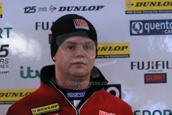 World © Octane Photographic Ltd. Thursday 21st March 2013. Dunlop MSA British Touring Car Championship  (BTCC) Media Day – Donington Park. Warren Scott – BMR Restart – SEAT Leon. Digital Ref : 0601lw1d7647