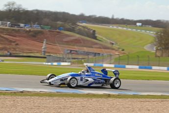 World © Octane Photographic Ltd. Formula Ford, Donington Park practice Thursday 18th April 2013. Enigma Motorsport – Mygale M12SJ/Scholar – George Blundell. Digital Ref :