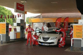 World © Octane Photographic Ltd. GP2 British GP, Silverstone, Thursday 27th June 2013. Felipe Massa - Scuderia Ferrari - Shell Towcester Pit Stop. Digital Ref : 0723lw1d2311