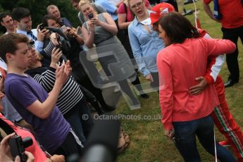 World © Octane Photographic Ltd. GP2 British GP, Silverstone, Thursday 27th June 2013. Felipe Massa - Scuderia Ferrari - Shell Towcester Pit Stop. Digital Ref : 0723lw1d2326