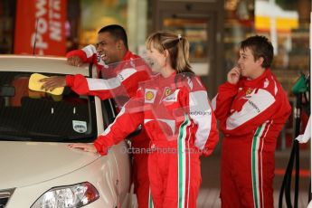 World © Octane Photographic Ltd. GP2 British GP, Silverstone, Thursday 27th June 2013. Felipe Massa - Scuderia Ferrari - Shell Towcester Pit Stop. Digital Ref : 0723lw1d9707