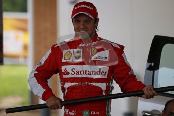 World © Octane Photographic Ltd. GP2 British GP, Silverstone, Thursday 27th June 2013. Felipe Massa - Scuderia Ferrari - Shell Towcester Pit Stop. Digital Ref : 0723lw1d9719