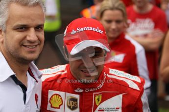 World © Octane Photographic Ltd. GP2 British GP, Silverstone, Thursday 27th June 2013. Felipe Massa - Scuderia Ferrari - Shell Towcester Pit Stop. Digital Ref : 0723lw1d9784
