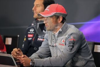 World © Octane Photographic Ltd. F1 British GP - Silverstone, Thrusday 27th June 2013. Vodafone McLaren Mercedes - Jenson Button. Digital Ref : 0723lw7dx0044