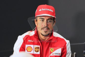 World © Octane Photographic Ltd. F1 British GP - Silverstone, Thursday 27th June 2013. Scuderia Ferrari - Fernando Alonso. Digital Ref : 0723lw7dx0280