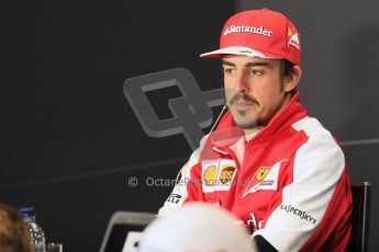 World © Octane Photographic Ltd. F1 British GP - Silverstone, Thrusday 27th June 2013. Scuderia Ferrari - Fernando Alonso. Digital Ref : 0723lw7dx9987