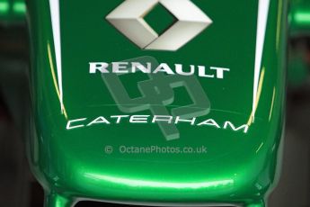 World © Octane Photographic Ltd./Carl Jones. Caterham F1 Team with Alexander Rossi demos at Silverstone, 19th October 2013. Digital Ref : 0845cj7d0025