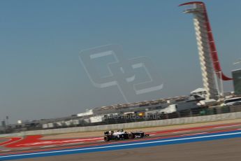World © Octane Photographic Ltd. F1 USA GP - Austin, Texas, Circuit of the Americas (COTA), Friday 15th November 2013 - Practice 1. Williams FW35 - Valtteri Bottas. Digital Ref : 0853lw1d1393