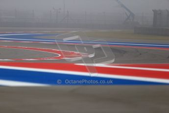 World © Octane Photographic Ltd. F1 USA GP - Austin, Texas, Circuit of the Americas (COTA), Friday 15th November 2013 - The fog starts to lift at the start of Practice 1. Digital Ref : 0853lw1d2675