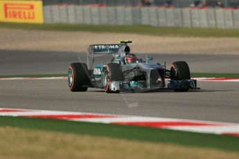 World © Octane Photographic Ltd. F1 USA GP - Austin, Texas, Circuit of the Americas (COTA), Friday 15th November 2013 - Practice 1. Mercedes AMG Petronas F1 W04 – Lewis Hamilton. Digital Ref : 0853lw1d2765