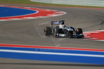World © Octane Photographic Ltd. F1 USA GP - Austin, Texas, Circuit of the Americas (COTA), Friday 15th November 2013 - Practice 1. Williams FW35 - Pastor Maldonado. Digital Ref : 0853lw1d2962
