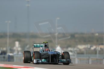 World © Octane Photographic Ltd. F1 USA GP - Austin, Texas, Circuit of the Americas (COTA), Friday 15th November 2013 - Practice 1. Mercedes AMG Petronas F1 W04 – Lewis Hamilton. Digital Ref : 0853lw1d3277