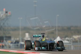 World © Octane Photographic Ltd. F1 USA GP - Austin, Texas, Circuit of the Americas (COTA), Friday 15th November 2013 - Practice 1. Mercedes AMG Petronas F1 W04 - Nico Rosberg. Digital Ref : 0853lw1d3298