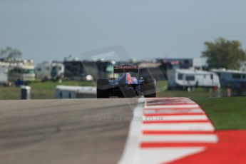 World © Octane Photographic Ltd. F1 USA GP - Austin, Texas, Circuit of the Americas (COTA), Friday 15th November 2013 - Practice 1. Scuderia Toro Rosso STR 8 - Daniel Ricciardo. Digital Ref : 0853lw1d3586