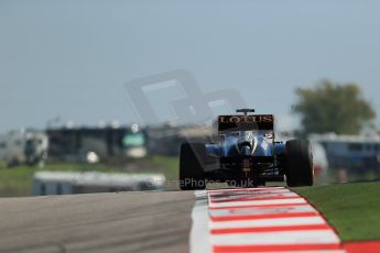 World © Octane Photographic Ltd. F1 USA GP - Austin, Texas, Circuit of the Americas (COTA), Friday 15th November 2013 - Practice 1. Lotus F1 Team E21 – Heikki Kovalainen. Digital Ref : 0853lw1d3641