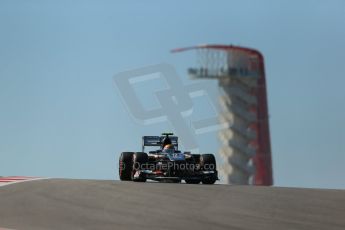 World © Octane Photographic Ltd. F1 USA GP, Austin, Texas, Circuit of the Americas (COTA), Friday 15th November 2013 - Practice 2. Sauber C32 - Esteban Gutierrez. Digital Ref : 0854lw1d3701