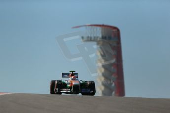World © Octane Photographic Ltd. F1 USA GP, Austin, Texas, Circuit of the Americas (COTA), Friday 15th November 2013 - Practice 2. Sahara Force India VJM06 - Adrian Sutil. Digital Ref : 0854lw1d3717