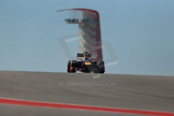 World © Octane Photographic Ltd. F1 USA GP, Austin, Texas, Circuit of the Americas (COTA), Friday 15th November 2013 - Practice 2. Infiniti Red Bull Racing RB9 - Sebastian Vettel. Digital Ref : 0854lw1d3814