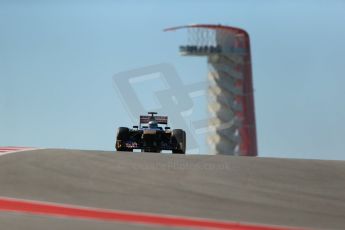 World © Octane Photographic Ltd. F1 USA GP, Austin, Texas, Circuit of the Americas (COTA), Friday 15th November 2013 - Practice 2. Scuderia Toro Rosso STR8 - Jean-Eric Vergne. Digital Ref : 0854lw1d3856