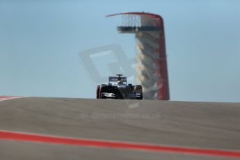 World © Octane Photographic Ltd. F1 USA GP, Austin, Texas, Circuit of the Americas (COTA), Friday 15th November 2013 - Practice 2. Williams FW35 - Pastor Maldonado. Digital Ref : 0854lw1d4001