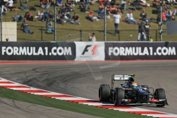 World © Octane Photographic Ltd. F1 USA GP, Austin, Texas, Circuit of the Americas (COTA), Friday 15th November 2013 - Practice 2. Sauber C32 - Esteban Gutierrez. Digital Ref : 0854lw1d4073