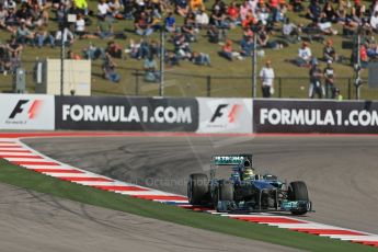 World © Octane Photographic Ltd. F1 USA GP, Austin, Texas, Circuit of the Americas (COTA), Friday 15th November 2013 - Practice 2. Mercedes AMG Petronas F1 W04 - Nico Rosberg. Digital Ref : 0854lw1d4100