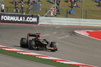 World © Octane Photographic Ltd. F1 USA GP, Austin, Texas, Circuit of the Americas (COTA), Friday 15th November 2013 - Practice 2. Lotus F1 Team E21 – Heikki Kovalainen. Digital Ref : 0854lw1d4126