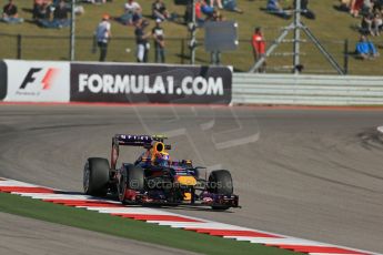 World © Octane Photographic Ltd. F1 USA GP, Austin, Texas, Circuit of the Americas (COTA), Friday 15th November 2013 - Practice 2. Infiniti Red Bull Racing RB9 - Mark Webber. Digital Ref : 0854lw1d4175