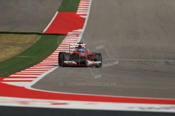 World © Octane Photographic Ltd. F1 USA GP, Austin, Texas, Circuit of the Americas (COTA), Friday 15th November 2013 - Practice 2. Scuderia Ferrari F138 - Fernando Alonso. Digital Ref : 0854lw1d4214