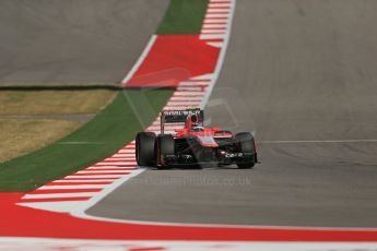 World © Octane Photographic Ltd. F1 USA GP, Austin, Texas, Circuit of the Americas (COTA), Friday 15th November 2013 - Practice 2. Marussia F1 Team MR02 - Max Chilton. Digital Ref : 0854lw1d4290