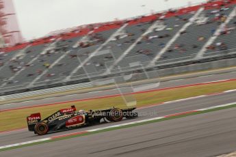 World © Octane Photographic Ltd. F1 USA GP, Austin, Texas, Circuit of the Americas (COTA), Saturday 16th November 2013 - Practice 3. Lotus F1 Team E21 – Heikki Kovalainen. Digital Ref : 0857lw1d1869