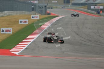 World © Octane Photographic Ltd. F1 USA GP, Austin, Texas, Circuit of the Americas (COTA), Saturday 16th November 2013 - Practice 3. Lotus F1 Team E21 – Heikki Kovalainen. Digital Ref : 0857lw1d4646