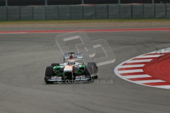 World © Octane Photographic Ltd. F1 USA GP, Austin, Texas, Circuit of the Americas (COTA), Saturday 16th November 2013 - Practice 3. Sahara Force India VJM06 - Paul di Resta. Digital Ref : 0857lw1d4850