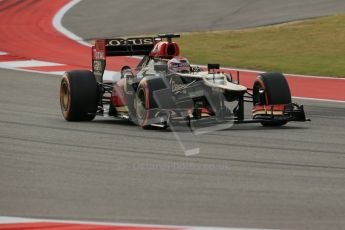 World © Octane Photographic Ltd. F1 USA GP, Austin, Texas, Circuit of the Americas (COTA), Saturday 16th November 2013 - Practice 3. Lotus F1 Team E21 – Heikki Kovalainen. Digital Ref : 0857lw1d4857