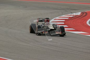 World © Octane Photographic Ltd. F1 USA GP, Austin, Texas, Circuit of the Americas (COTA), Saturday 16th November 2013 - Practice 3. Lotus F1 Team E21 – Heikki Kovalainen. Digital Ref : 0857lw1d4920