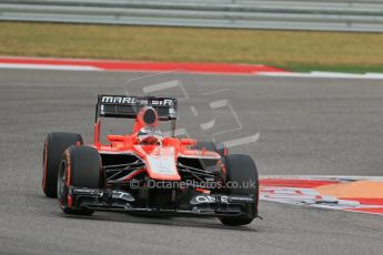World © Octane Photographic Ltd. F1 USA GP, Austin, Texas, Circuit of the Americas (COTA), Saturday 16th November 2013 - Practice 3. Marussia F1 Team MR02 - Jules Bianchi. Digital Ref : 0857lw1d5116