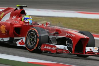 World © Octane Photographic Ltd. F1 USA GP, Austin, Texas, Circuit of the Americas (COTA), Saturday 16th November 2013 - Practice 3. Scuderia Ferrari F138 - Felipe Massa. Digital Ref : 0857lw1d5222